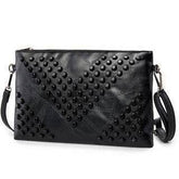 شنطة يد كروس عملية نسائية من الجلد المرن - اسود - KSA